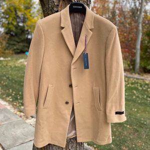 Tommy Hilfiger Camel Beige Overcoat Peacoat 44R